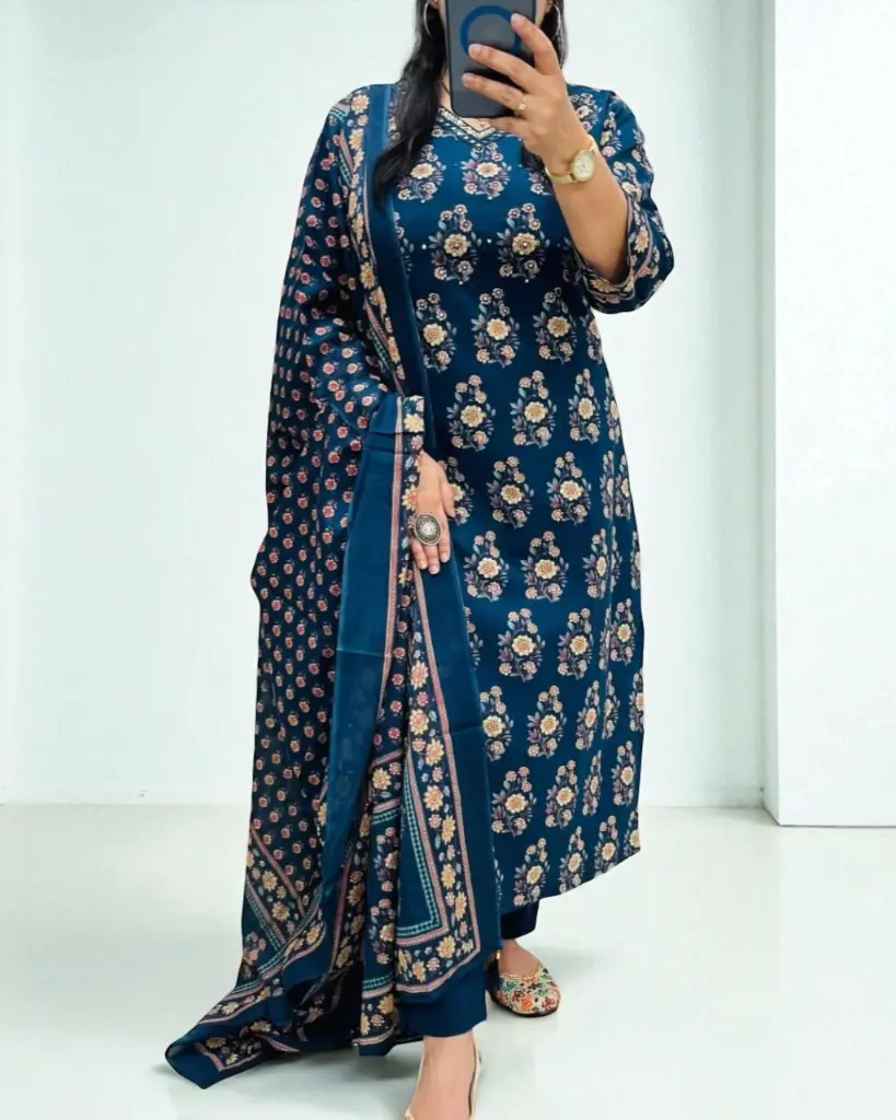 Floral-Printed-Cotton-Kurta-Set-with-Dupatta-Blue4.webp