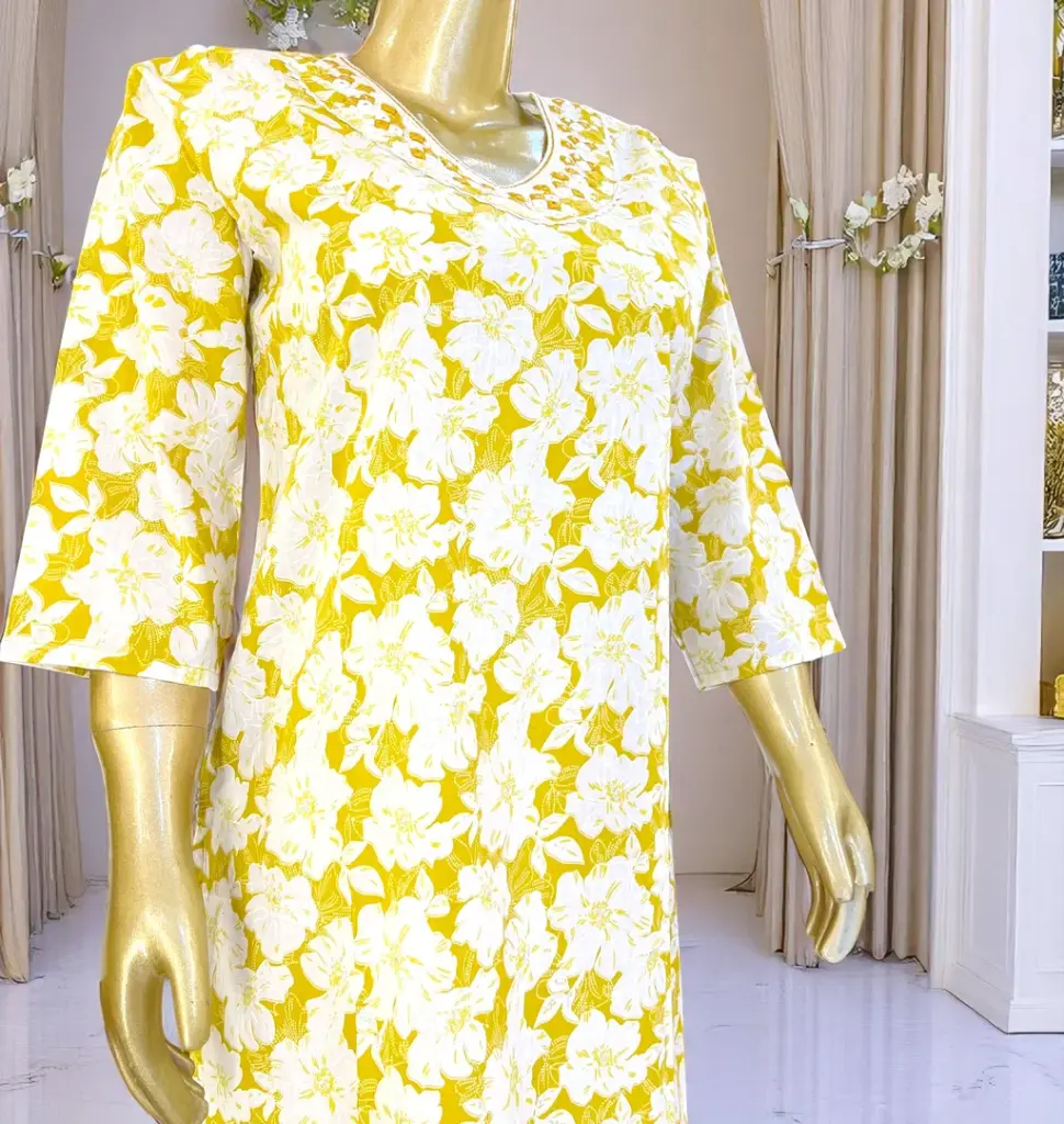 White-and-Yellow-Floral-Printed-Cotton-Kurti05.webp