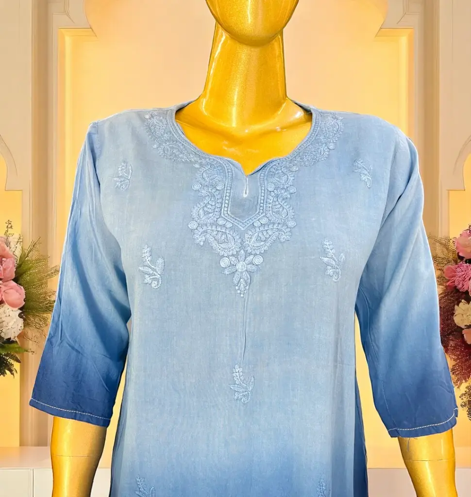 Blue Dual-Tone-Short-Kurti-with-Neck-Embroidery-Kurti02.webp