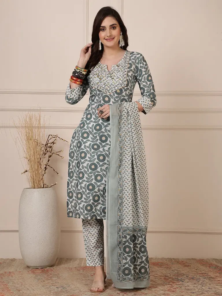 Floral-Teal-White-Cotton-Kurta-Set-with-Embellished-Neckline2.webp