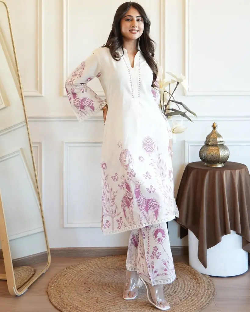 Lilac-Deer-Print-Cotton-Slub-Kurta-Palazzo-Set1.webp