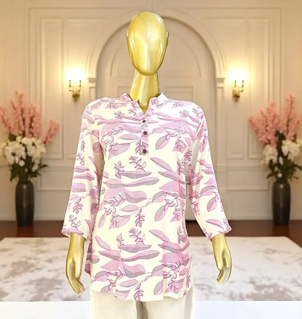 White-Rayon-Short-Kurti-with-Purple-Leaf01.webp