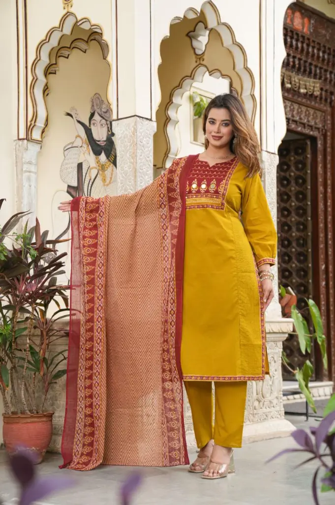 Voluminous-Beautiful-Embroidered-Kurta-Set-with-Bandhani-Dupatta-Yellow2.webp
