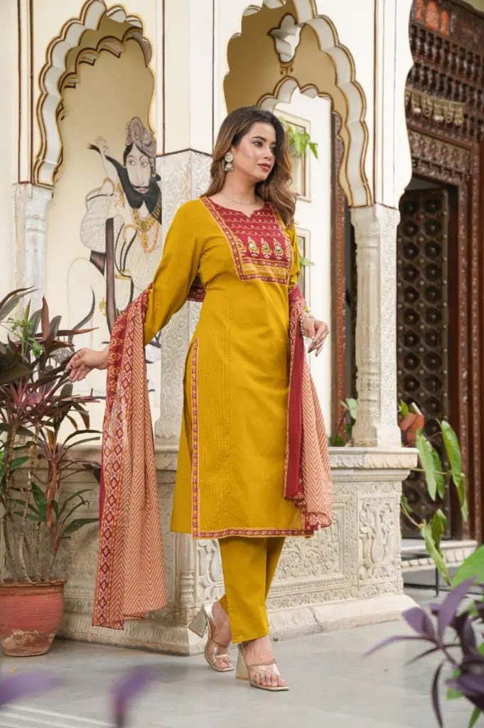 Voluminous-Beautiful-Embroidered-Kurta-Set-with-Bandhani-Dupatta-Yellow1.webp