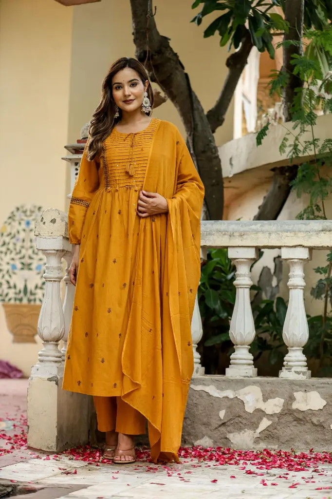 Embroidered-Mustard-Pleated-Kurta-Set-with-Dupatta1.webp