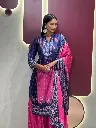 Navy-Blue-and-Fuchsia-Pink-Printed-Chinon-Kurta-Set3.webp