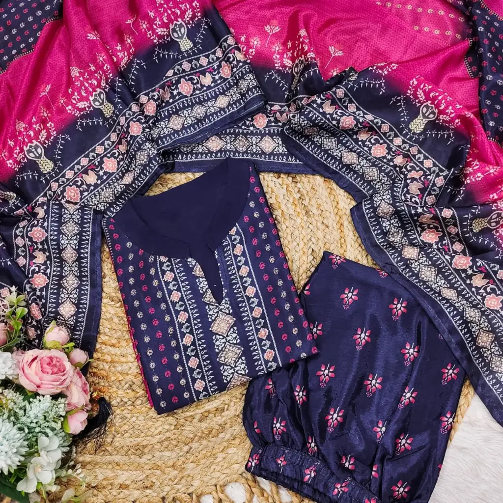 Navy-Blue-and-Fuchsia-Pink-Printed-Chinon-Kurta-Set4.webp