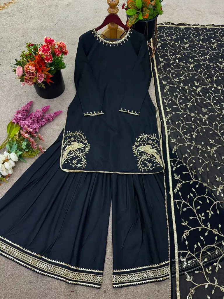 Black-Embroidered-Crepe-Sharara-Set-with-Sequins-Work-&-Georgette-Dupatta4.webp