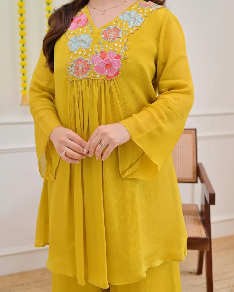 Festive-Pure-Georgette-Co-ord-Set-Yellow1.webp