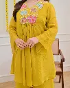 Festive-Pure-Georgette-Co-ord-Set-Yellow1.webp