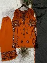Designer-Rayon-Embroidered-Mirror-Effect-Top-Palazzo &-Georgette-Dupatta-Set-Rust4.webp