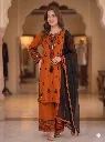 Designer-Rayon-Embroidered-Mirror-Effect-Top-Palazzo &-Georgette-Dupatta-Set-Rust2.webp