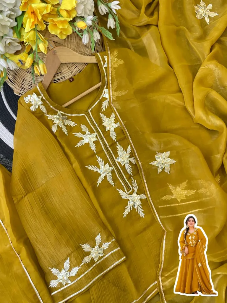 Premium-Chiffon-Hand-Charkhi-Gota-Work-Short-Kurta-Sharara-Palazzo-Dupatta-Set-yellow1.webp