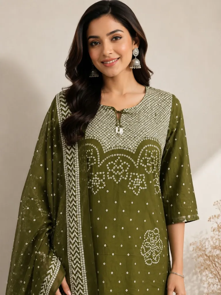 Pure-Cotton-60*60-Discharge-Print-Kurta-Pant-Set-with-Codi-Work-Side-Pocket-Green1.webp