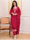 Pure-Cotton-60-60-Straight Kurta-Pant-Set-with-Detailed-Embroidery-Work-Red4.webp