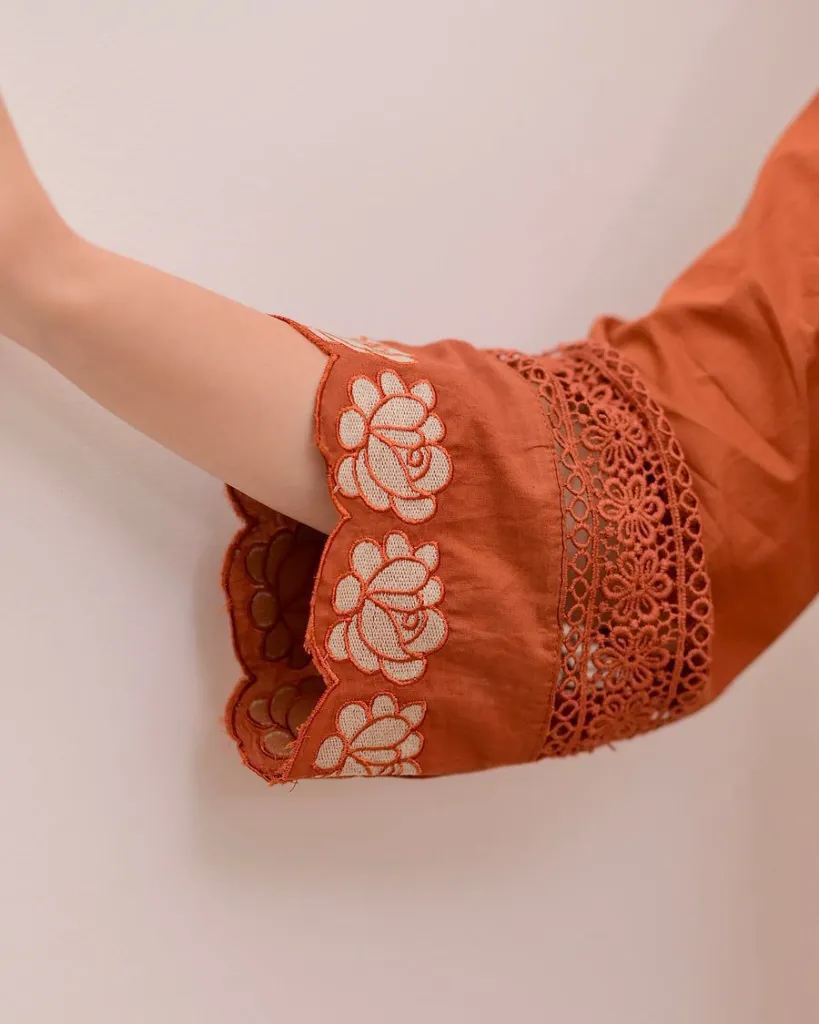 Pure-Cotton-60-60-Straight Kurta-Pant-Set-with-Detailed-Embroidery-Work-Rust6.webp