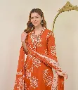 Pure-Cotton-60-60-Flared-A-Line-Kurti-Pant-Set-with-Intricate-Yoke-Detailing-Dupatta-Orange2.webp