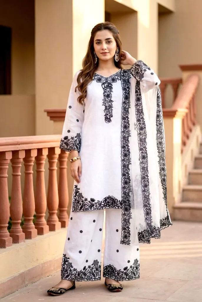 Heavy -Mal-Chanderi-Embroidered-Sequence-Work-Top-Palazzo &-Fancy-Cut-Work-Dupatta-Set-White4.webp