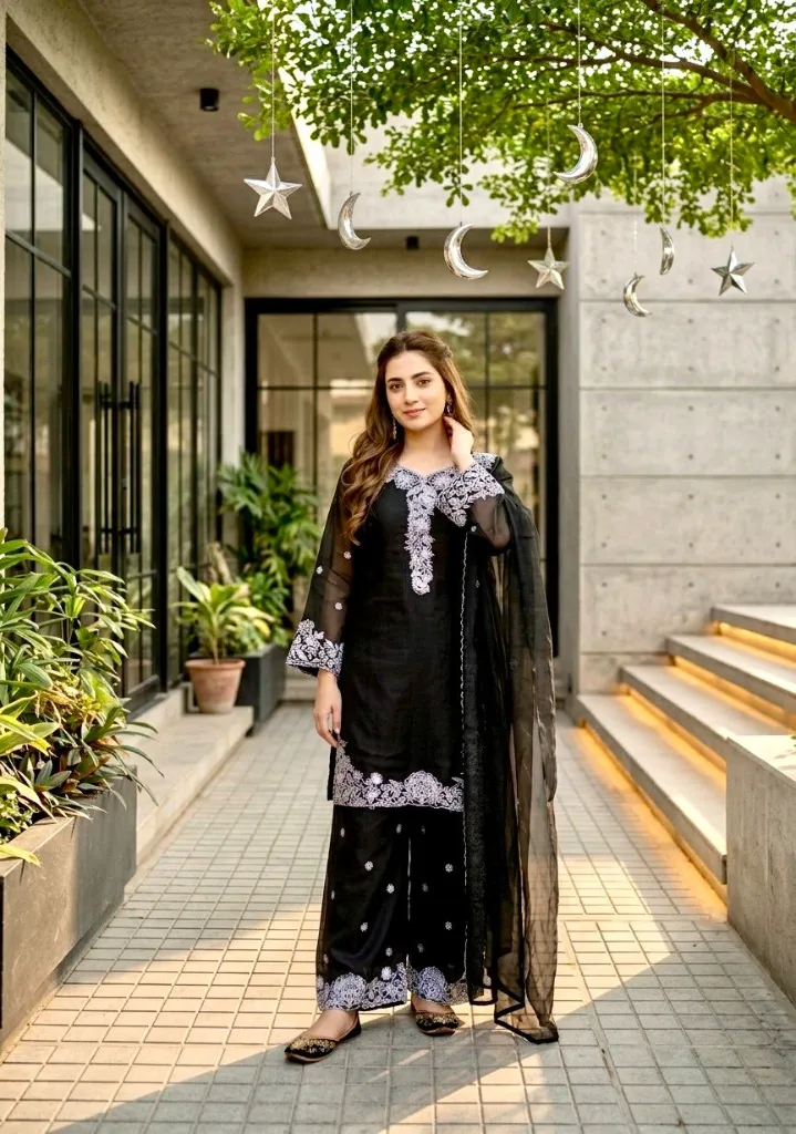 Heavy -Mal-Chanderi-Embroidered-Sequence-Work-Top-Palazzo &-Fancy-Cut-Work-Dupatta-Set-Black2.webp