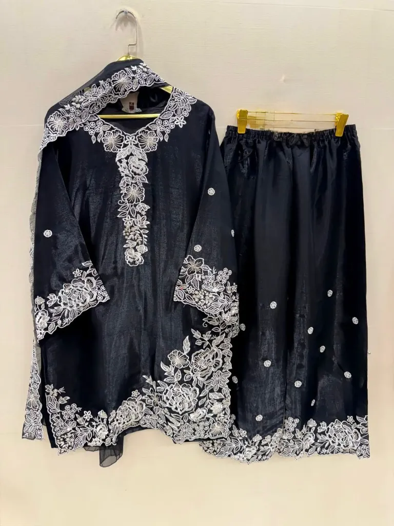 Heavy -Mal-Chanderi-Embroidered-Sequence-Work-Top-Palazzo &-Fancy-Cut-Work-Dupatta-Set-Black4.webp