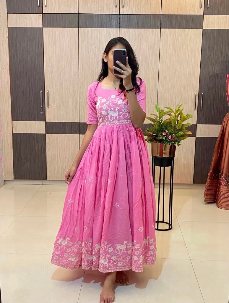 Summer-Special-Pure-Mul-Cotton-Flared-Gown-with-Heavy-Embroidery &-Back-Dori-Pattern-Pink2.webp