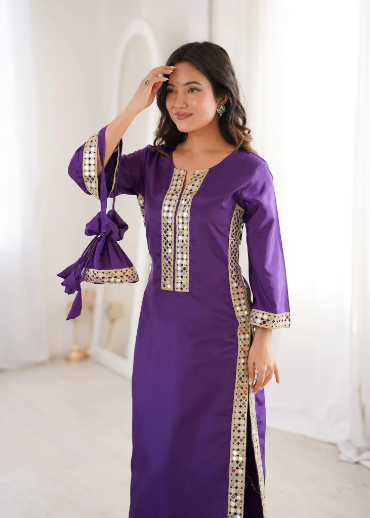 Natural-Crepe-Real-Mirror-Lace-Kurti-and-Pant-Set-with-Coordinated-Designer-Batwa-purple2.webp
