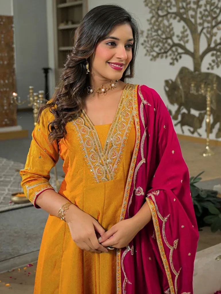 Bright-Yellow-Vichhitra-Silk-Embroidered-Anarkali-Kurta-Pant-Set-with-Matching-Dupatta2.webp