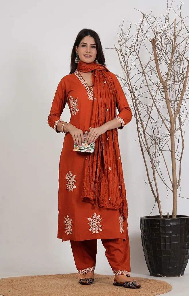 Roman-Fabric-Embroidered-Top-with-Matching-Pants-and-Chanderi-Silk-Dupatta-Set-Rust1.webp