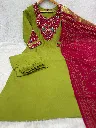 Pure-Viscose-Mango-Silk-Hand-Worked-Kurti-Straight-Cut-Pant,-and-Hand-Block-Printed-Gaji-Silk-Dupatta-Set-Green1.webp