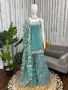 Exclusive Fendy Silk Thread and Sequence Embroidered Tunic, Matching Elastic Palazzo, and Border Work Dupatta 3-Piece Set6.webp