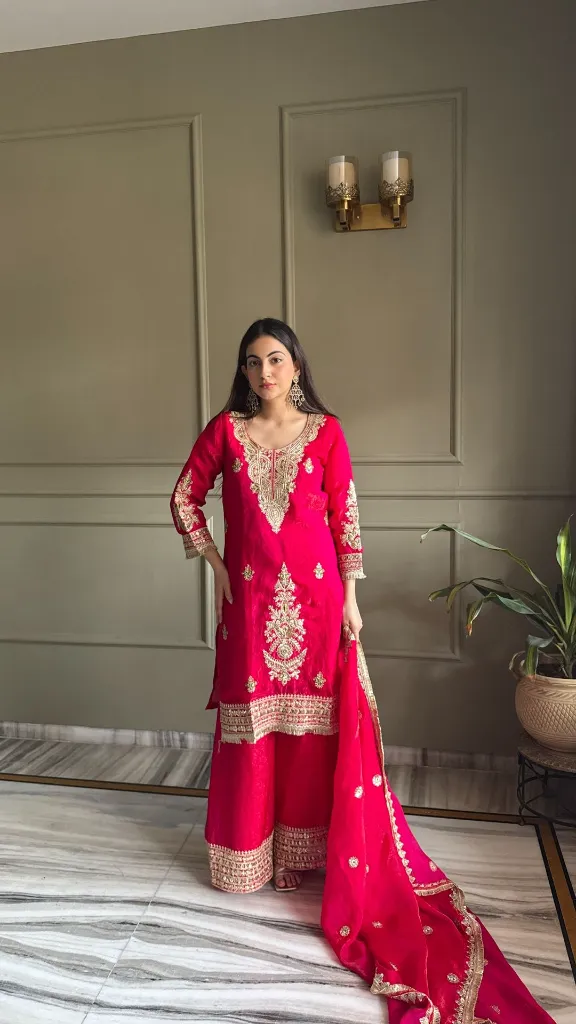 Most-Demanding-Fendi-Satin-Designer-Embroidered-Top,-Palazzo,-and-Dupatta-3-Piece-Suit-Set-Magenta4.webp
