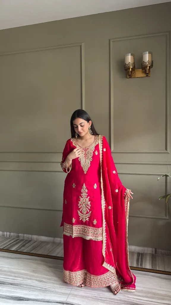 Most-Demanding-Fendi-Satin-Designer-Embroidered-Top,-Palazzo,-and-Dupatta-3-Piece-Suit-Set-Magenta1.webp