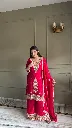 Most-Demanding-Fendi-Satin-Designer-Embroidered-Top,-Palazzo,-and-Dupatta-3-Piece-Suit-Set-Magenta1.webp