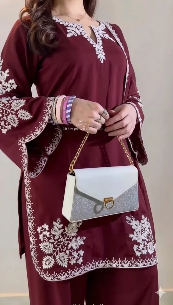 Designer-Roman-Cotton-Embroidered-Tunic,-Fully-Stitched-Farshi-Shalwar,-and-Tabby-Organza-Embroidered-Dupatta-3-Piece-Party-Wear-Set5.webp