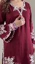 Designer-Roman-Cotton-Embroidered-Tunic,-Fully-Stitched-Farshi-Shalwar,-and-Tabby-Organza-Embroidered-Dupatta-3-Piece-Party-Wear-Set7.webp