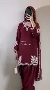 Designer-Roman-Cotton-Embroidered-Tunic,-Fully-Stitched-Farshi-Shalwar,-and-Tabby-Organza-Embroidered-Dupatta-3-Piece-Party-Wear-Set6.webp
