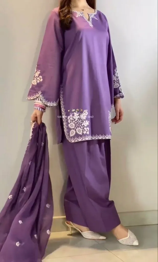 Designer-Roman-Cotton-Embroidered-Tunic,-Fully-Stitched-Farshi-Shalwar,-and-Tabby-Organza-Embroidered-Dupatta-3-Piece-Party-Wear-Set10.webp