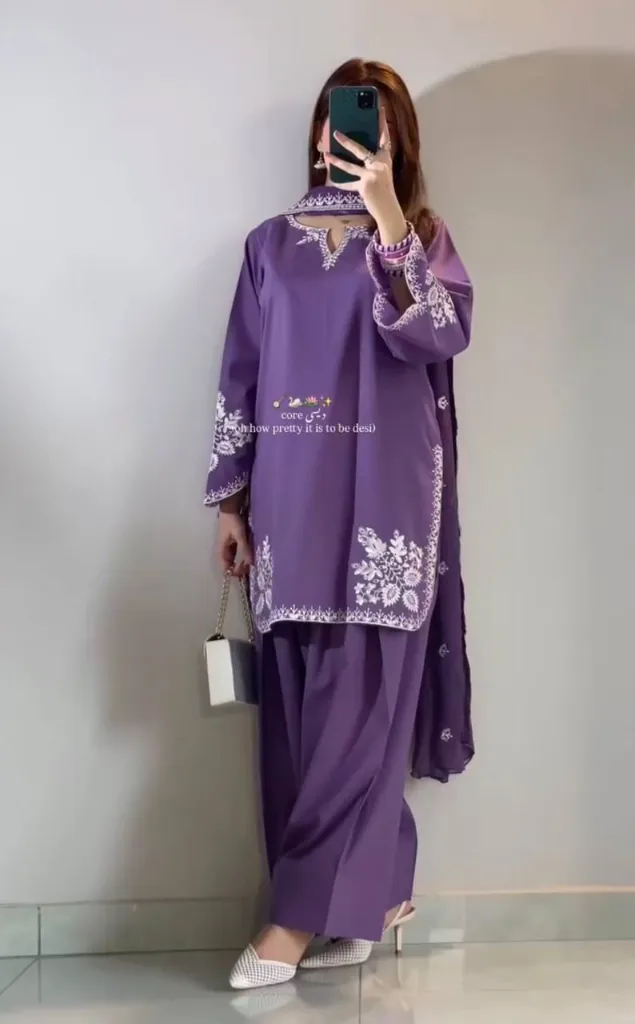 Designer-Roman-Cotton-Embroidered-Tunic,-Fully-Stitched-Farshi-Shalwar,-and-Tabby-Organza-Embroidered-Dupatta-3-Piece-Party-Wear-Set9.webp