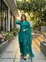 Heavy-Roman-Glass-Embroidered-Sequence-Kurti-with-Fancy-Cut-Work,-Plain-Palazzo,-and-Coordinated-Faux-Georgette-Dupatta-3-Piece-Suit-Set-Peacock1.webp