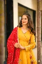 Pure-Soft-Chinon-Handmade-Gottapatti-Anarkali,-Full-Flair-Palazzo,-and-Bandhani-Cutwork-Dupatta-Set-Yellow3.webp