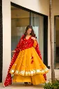 Pure-Soft-Chinon-Handmade-Gottapatti-Anarkali,-Full-Flair-Palazzo,-and-Bandhani-Cutwork-Dupatta-Set-Yellow4.webp