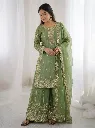 Premium-Fendy-Silk-Embroidered-Coding-and-Sequence-Work-Kurti,-Palazzo,-and-Lace-Border-Dupatta-3-Piece-Suit-Set-Green4.webp