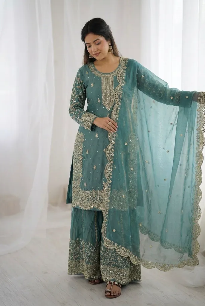 Premium-Fendy-Silk-Embroidered-Coding-and-Sequence-Work-Kurti,-Palazzo,-and-Lace-Border-Dupatta-3-Piece-Suit-Set-Peacock6.webp