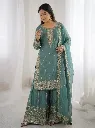 Premium-Fendy-Silk-Embroidered-Coding-and-Sequence-Work-Kurti,-Palazzo,-and-Lace-Border-Dupatta-3-Piece-Suit-Set-Peacock7.webp