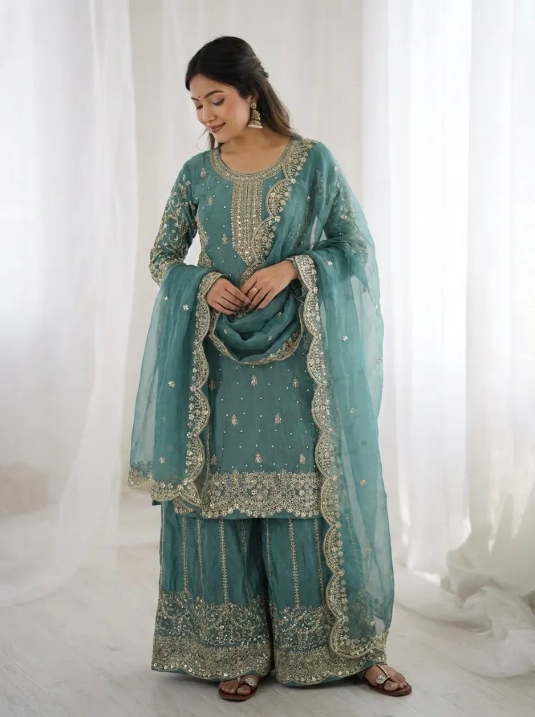 Premium-Fendy-Silk-Embroidered-Coding-and-Sequence-Work-Kurti,-Palazzo,-and-Lace-Border-Dupatta-3-Piece-Suit-Set-Peacock2.webp
