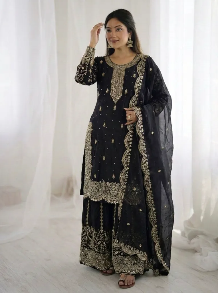 Premium-Fendy-Silk-Embroidered-Coding-and-Sequence-Work-Kurti,-Palazzo,-and-Lace-Border-Dupatta-3-Piece-Suit-Set-2-Black6.webp