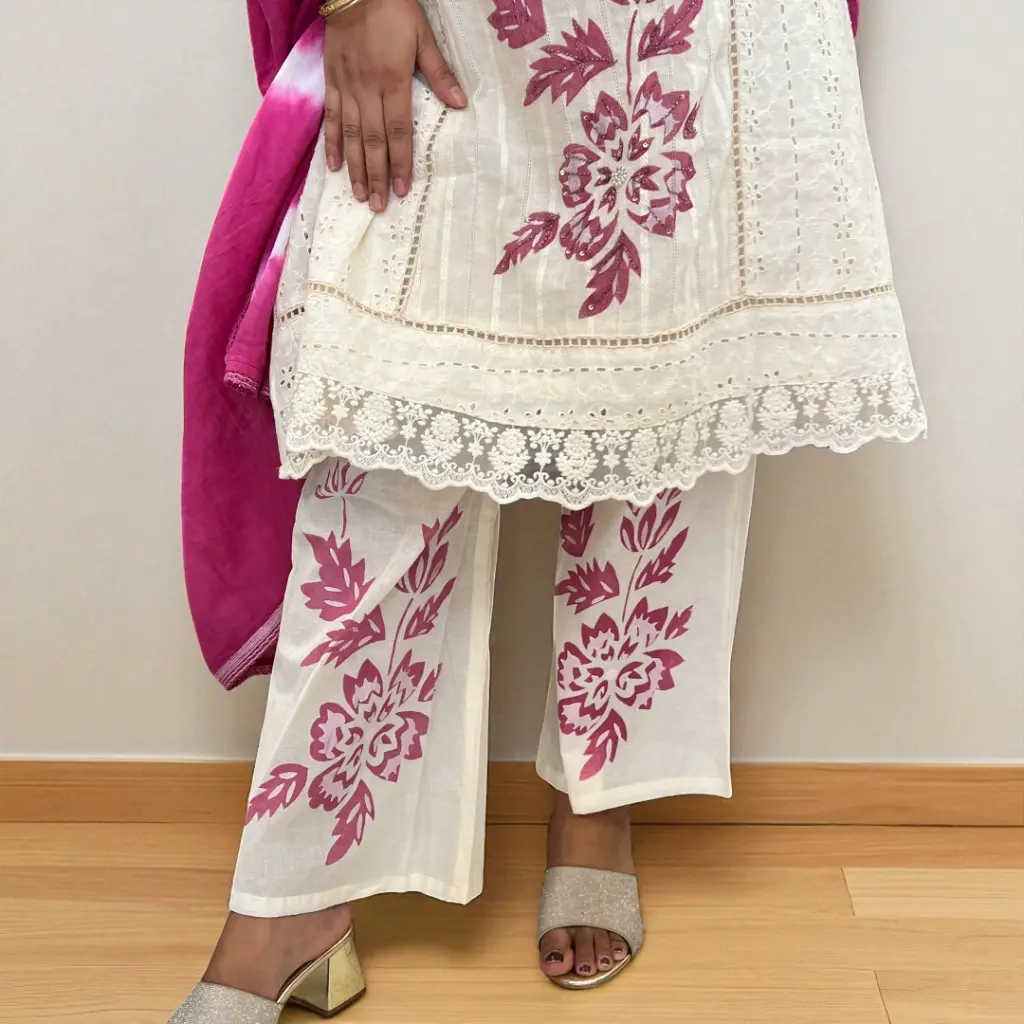 IMG_9396-Elegant White Embroidered Cotton Suit with Pink Dupatta.webp