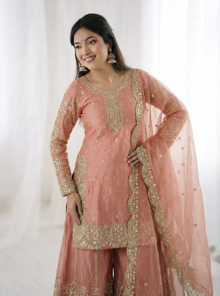 Premium-Fendy-Silk-Embroidered-Coding-and-Sequence-Work-Kurti,-Palazzo,-and-Lace-Border-Dupatta-3-Piece-Suit-Set-2-Peach4.webp