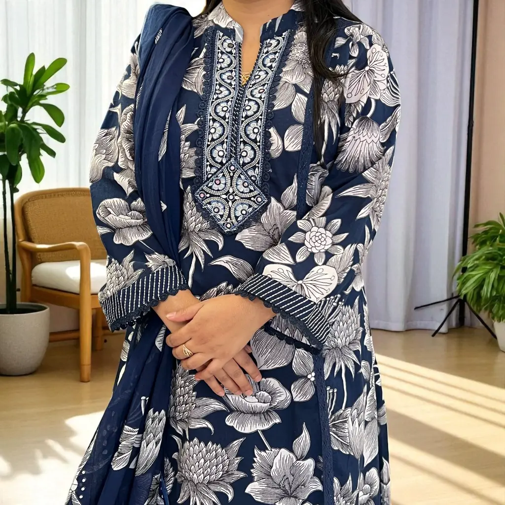 IMG_9441Navy Blue Printed Cotton-Kurta-with-Palazzo-Pants-and-Dupatta.webp