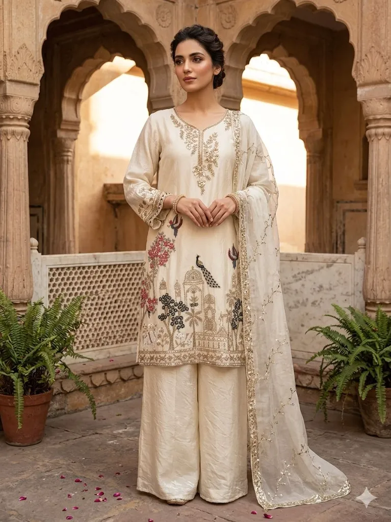 Premium-Fendy-Fabric-Heavily-Embroidered-Beads-and-Sequins-Kurti,-Matching-Free-Size-Palazzo,-and-Sequins-Border-Dupatta-3-Piece-Wedding-Luxury-Suit-Set2.webp
